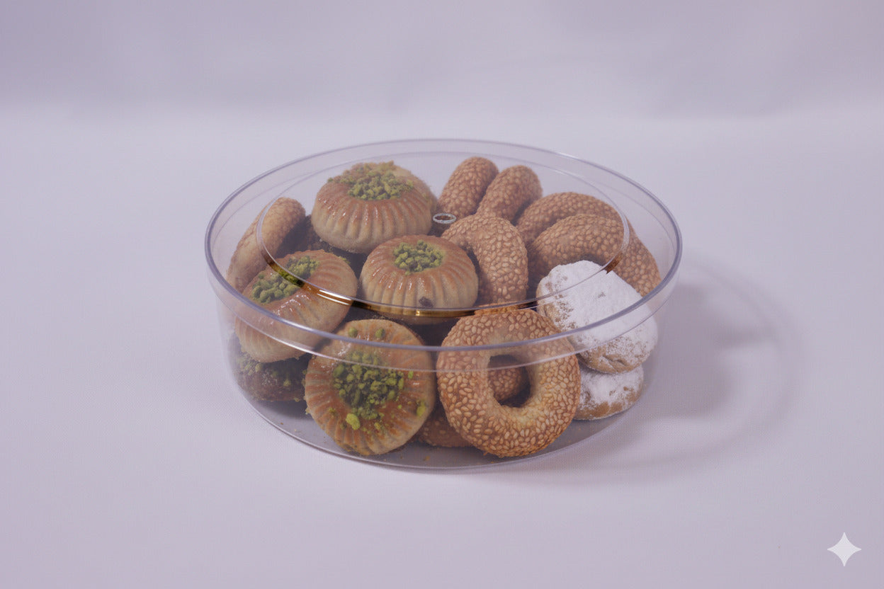 Crystal Round Plastic Containers (0.5/1kg)