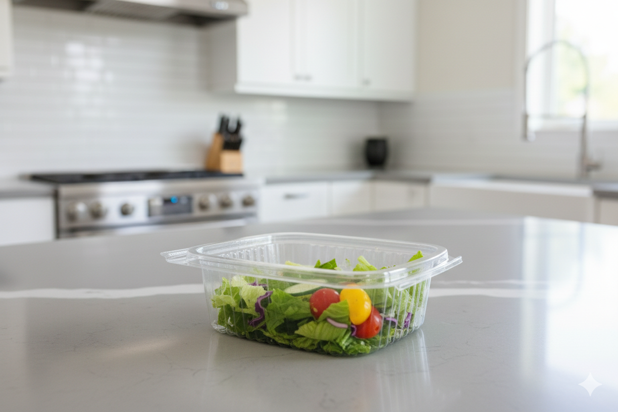 علب بلاستيك PET مستطيلة شفافة مع غطاء متصل ARZ 956
PET Plastic Square Hinged Containers ARZ 956