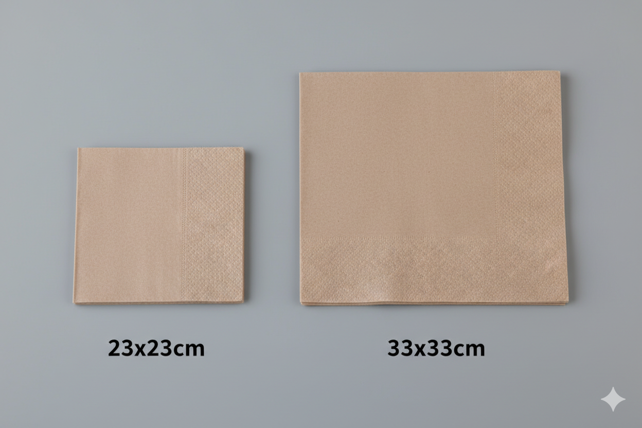 Kraft Paper Napkins - 33x33cm
