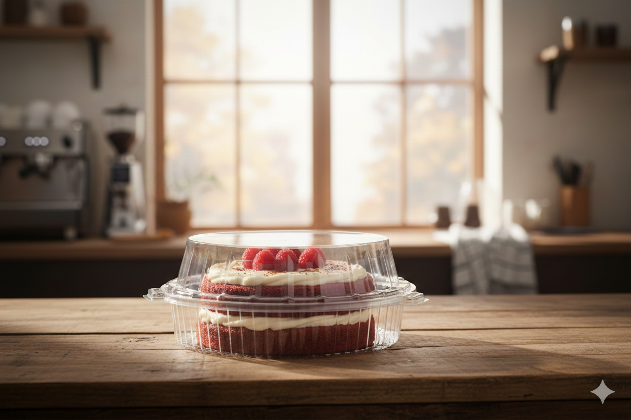 Clear Round Cake Plastic PET Container - LTD 709