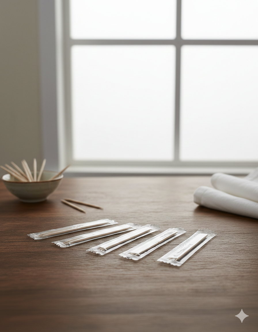 عيدان أسنان مغلفة بالبلاستيك
Plastic Wrapped Toothpicks