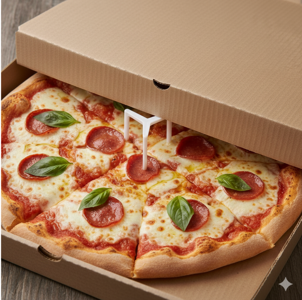 White Pizza Lid Support