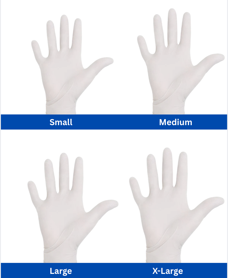 White Nitrile Gloves - Powder Free (S,M,L)