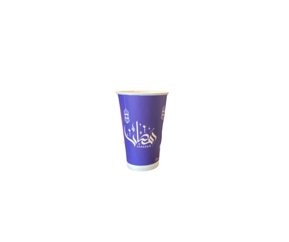 Paper Cups 12 Oz Tall Navy Printed Ramadan