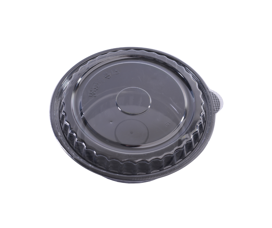 Black Round Microwave Containers 1000 g with Lid