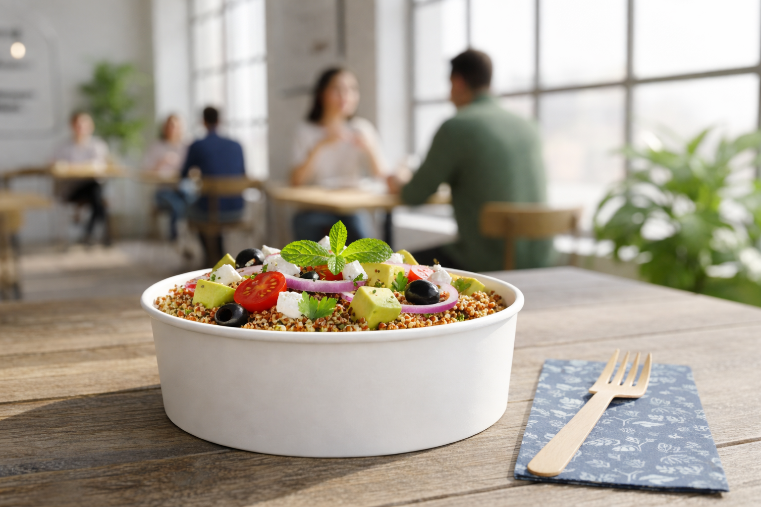 White Paper Bowls 24oz - علب كرتون دائري 24 اونص ابيض