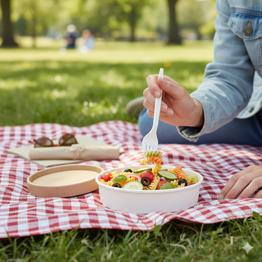 White Paper Bowls 24oz wide - علب كرتون دائري 24 اونص ابيض عريض