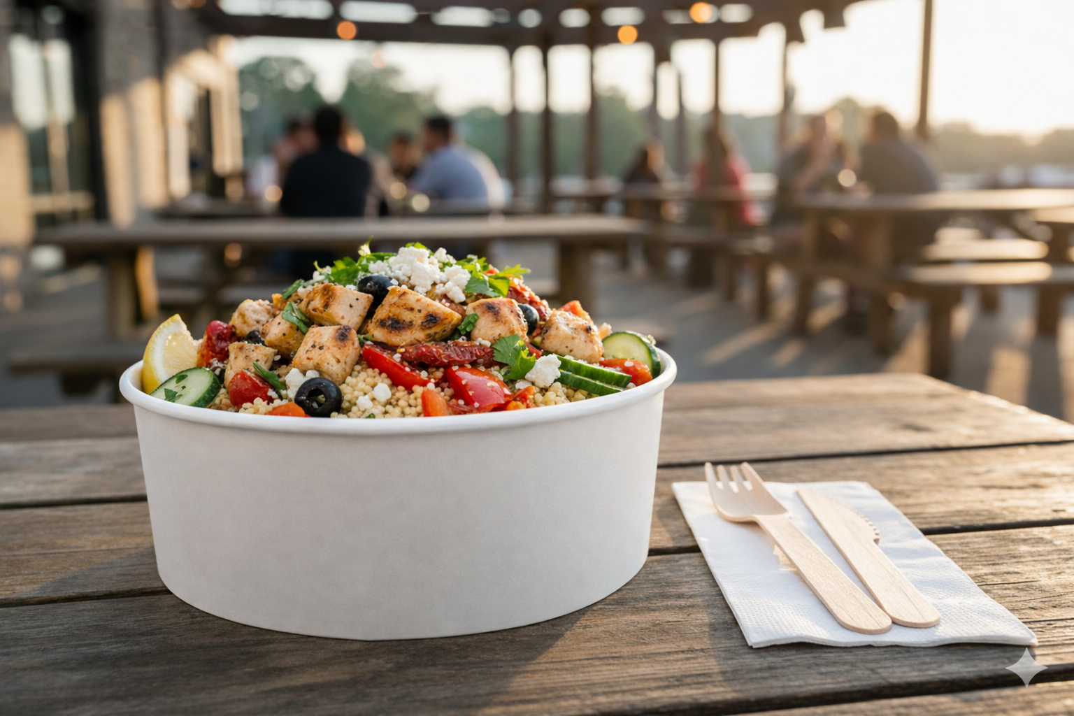 White Paper Bowls 45oz - علب كرتون دائري 45 اونص ابيض
