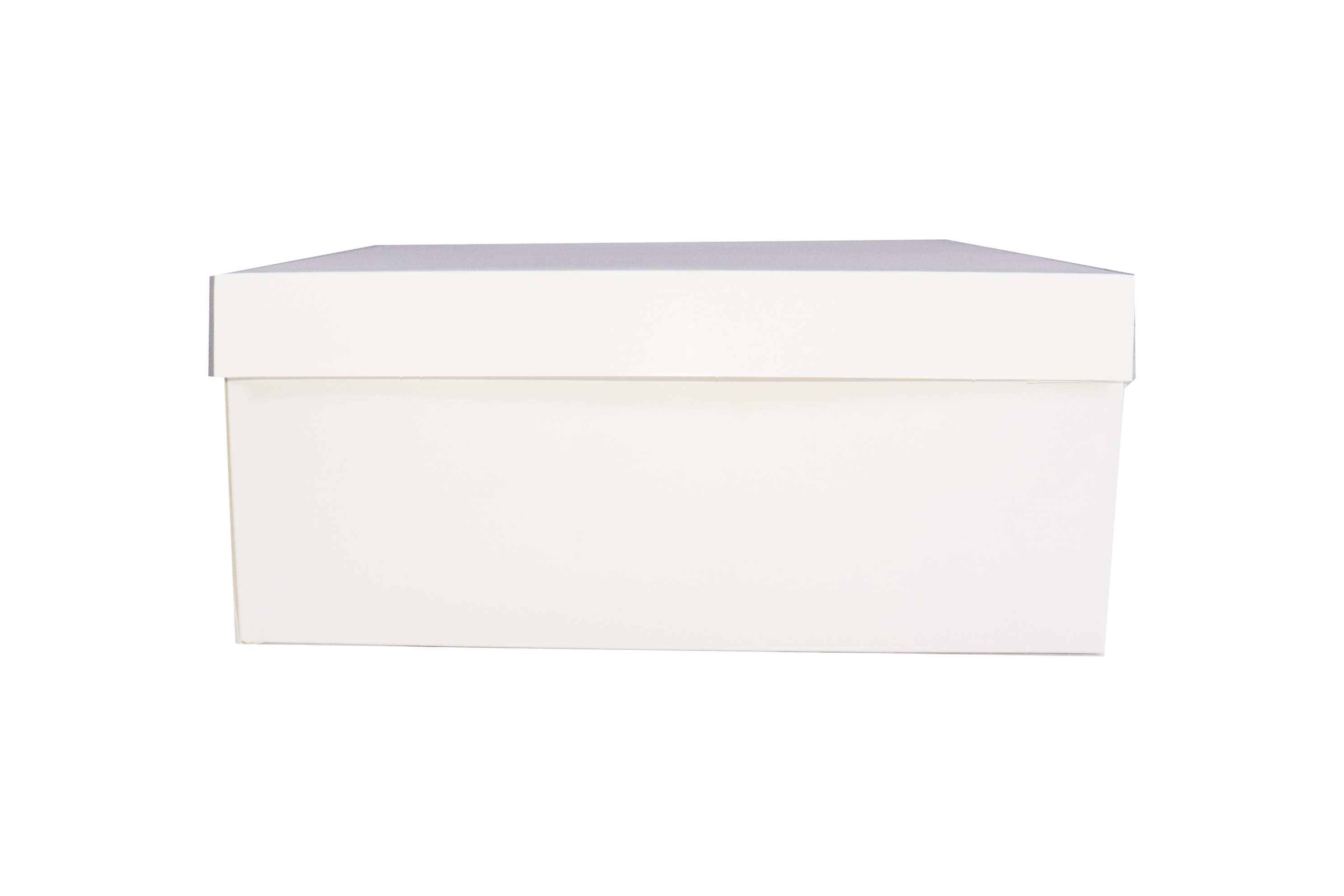 White Paper Cake Boxes 45*45*10 CM with Separate Lids - علب كرتون كيك ابيض 45*45*10 سم مع غطاء منفصل