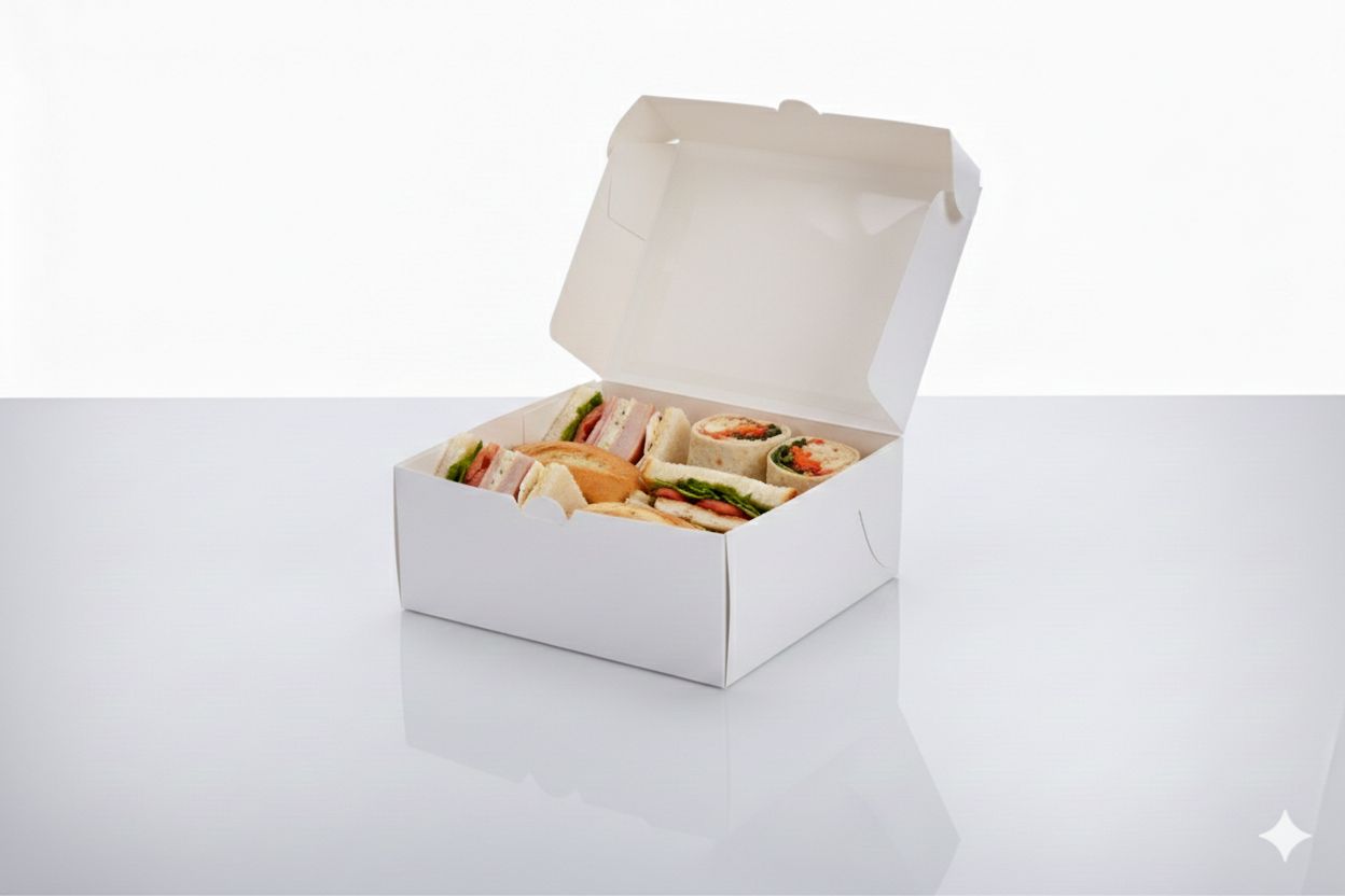 White Paper Cake Boxes Without Windows - علب كرتون كيك ابيض بدون شباك 