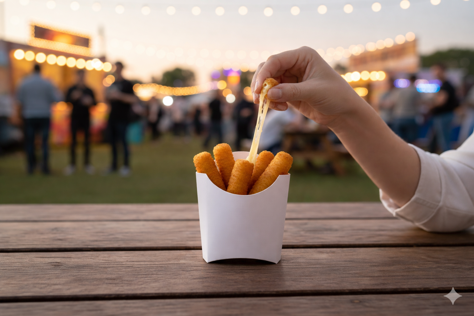 White Paper French Fries Pocket Containers (S,L) - علب كرتون تقديم البطاطا - ابيض