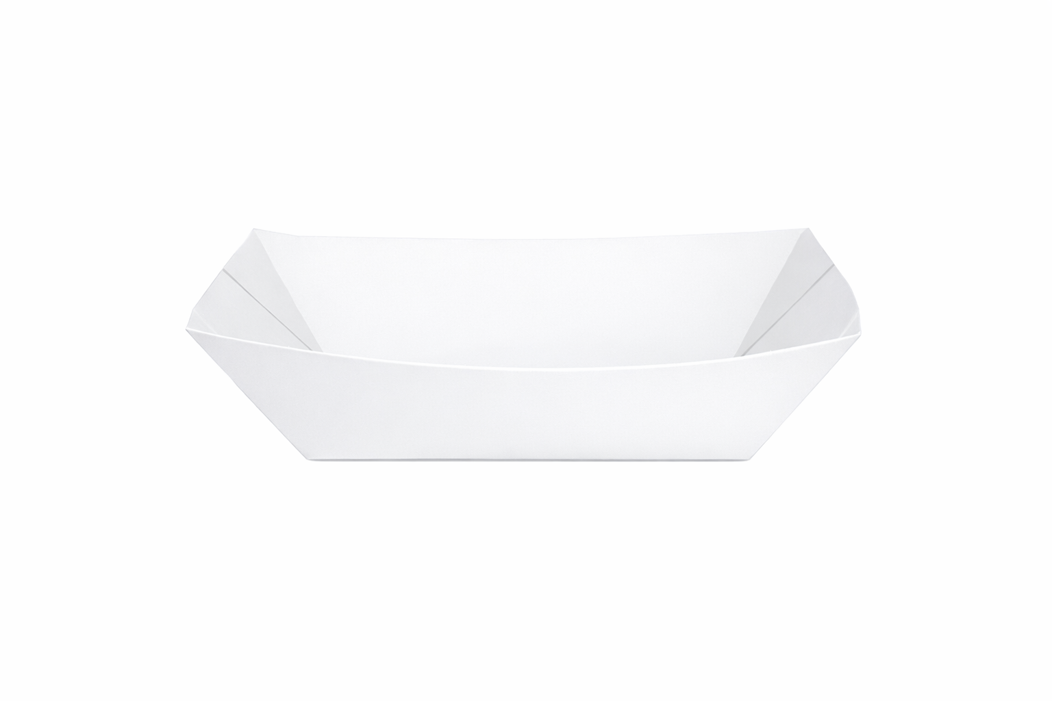 White Paper Meal Trays (S,M,L) - صحن كرتون ابيض (كبير,وسط,صغير)