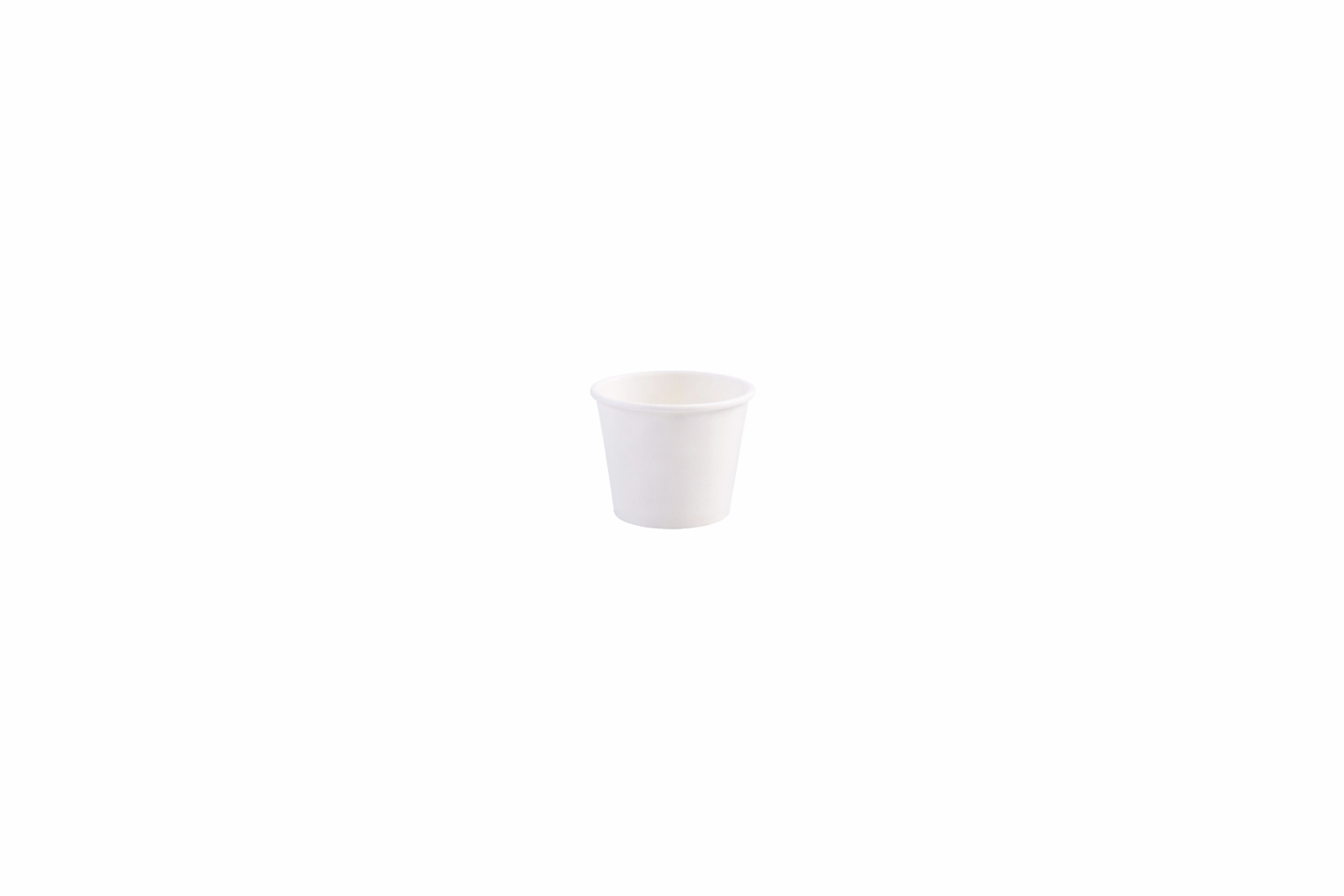 White Single Wall Paper Cups 2.5/oz - كاسات ورقية ابيض 2.5اونص