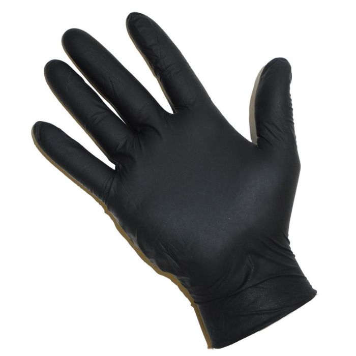 Black Nitrile Gloves - Powder Free (S,M,L)