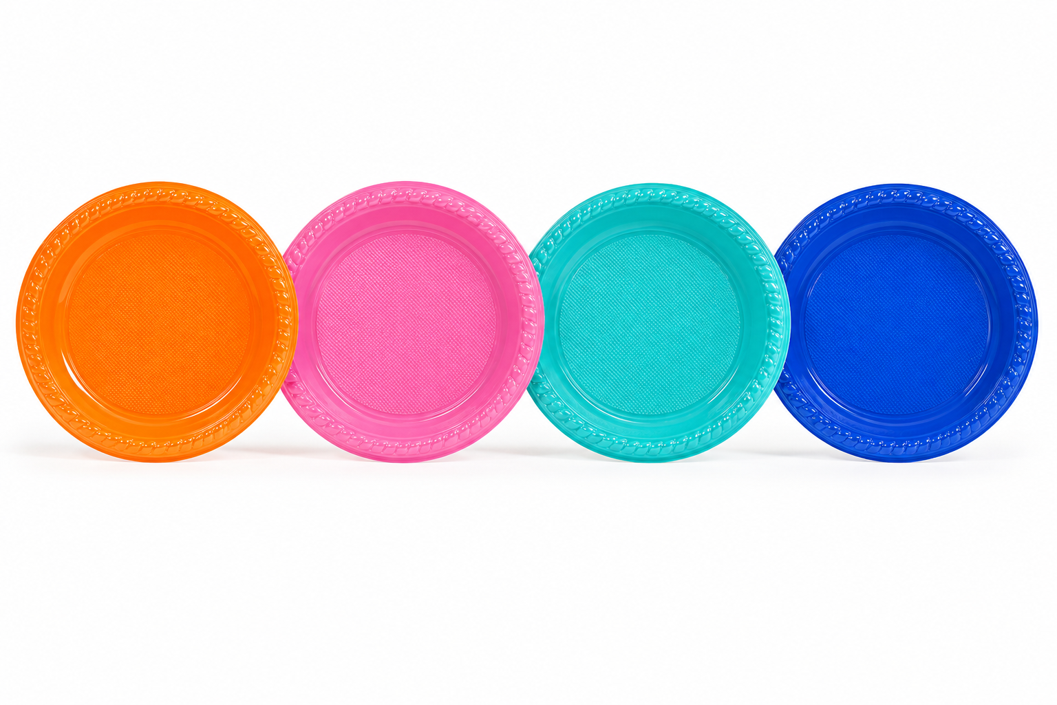 Colored Round Plastic Plates 17/22 CM
