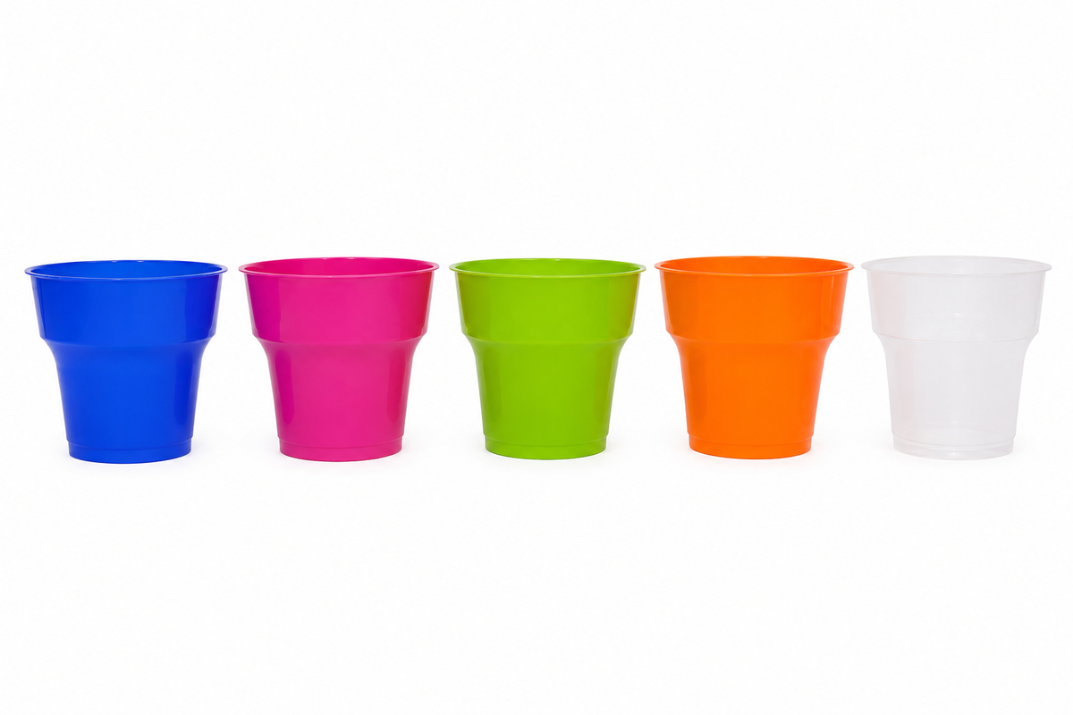 Colored Plastic Cups Crystal 7 Oz