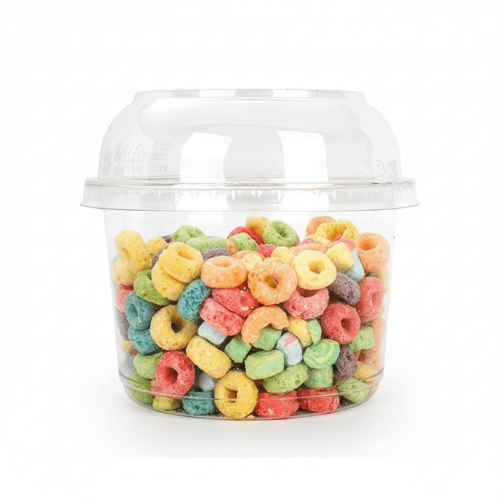 عبوات بلاستيكية دائرية للأطعمة الجاهزة، 8/12/16/24/32 أونصة